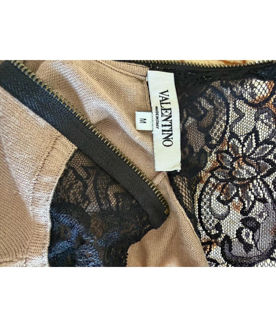 VALENTINO Бежевая хлопко-эластановая водолазка, фото 3