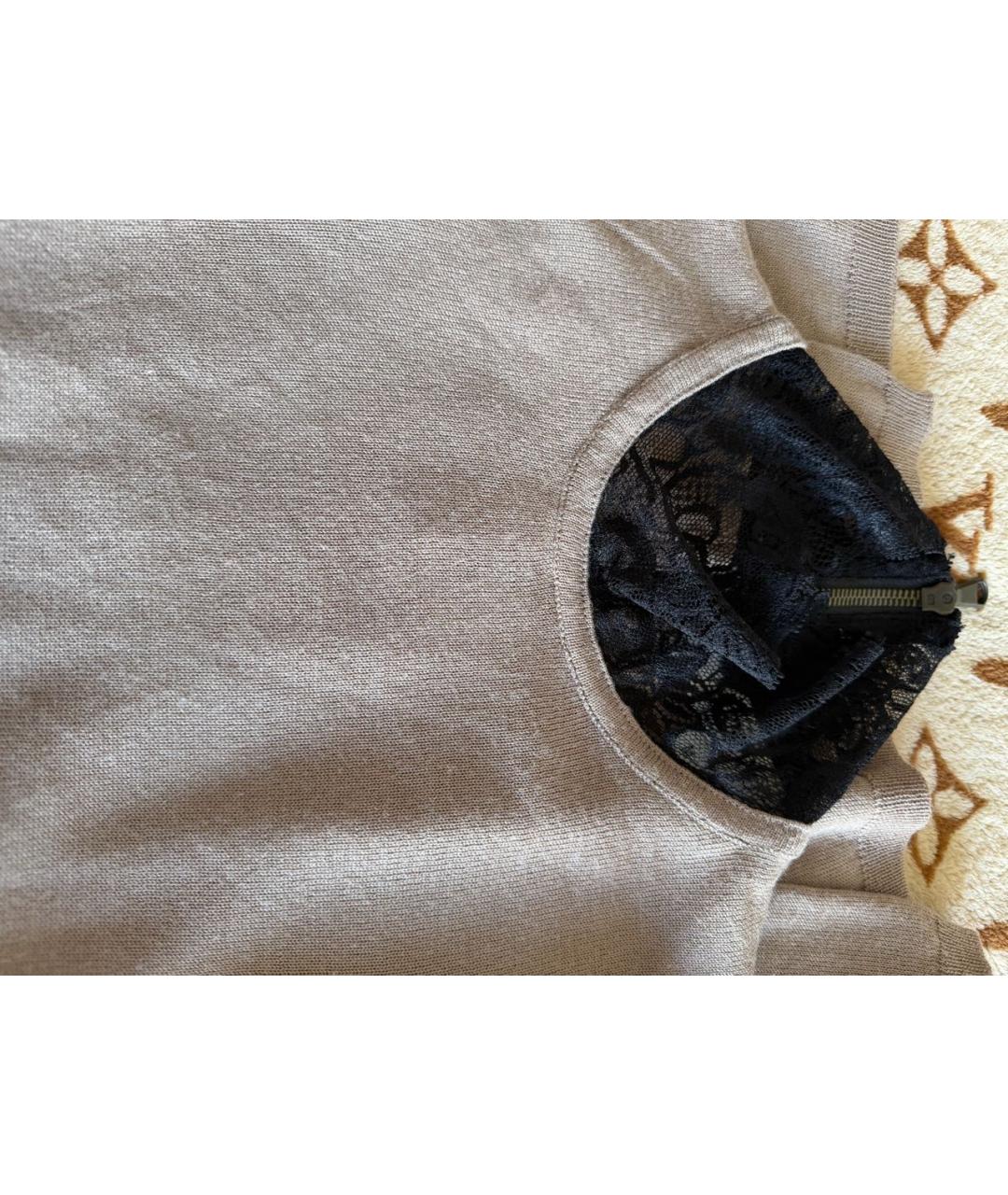 VALENTINO Бежевая хлопко-эластановая водолазка, фото 5