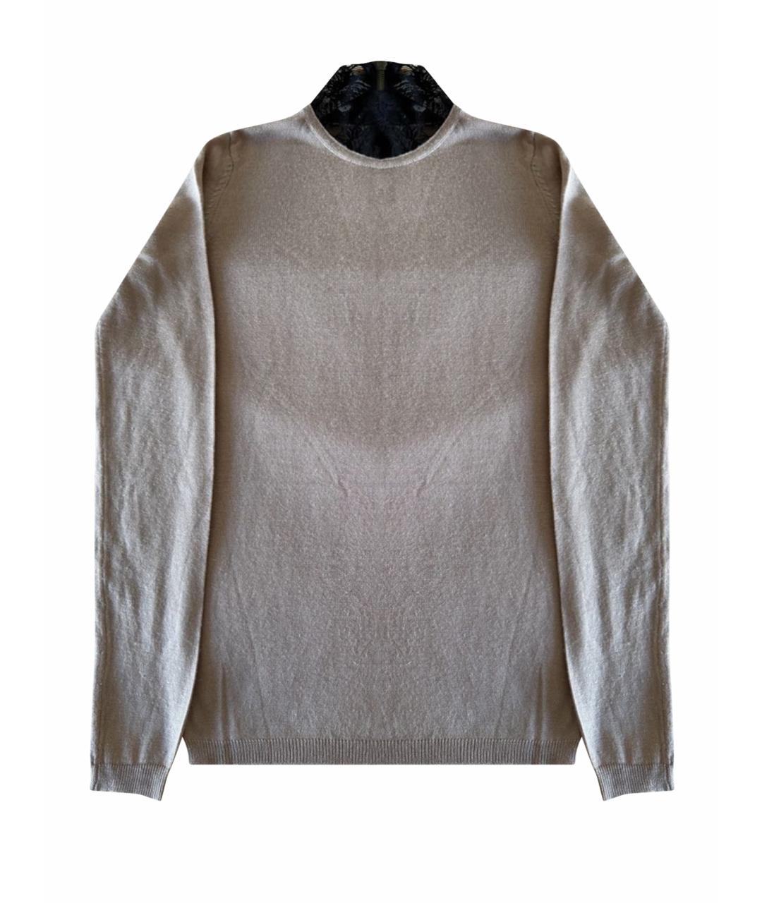 VALENTINO Бежевая хлопко-эластановая водолазка, фото 1