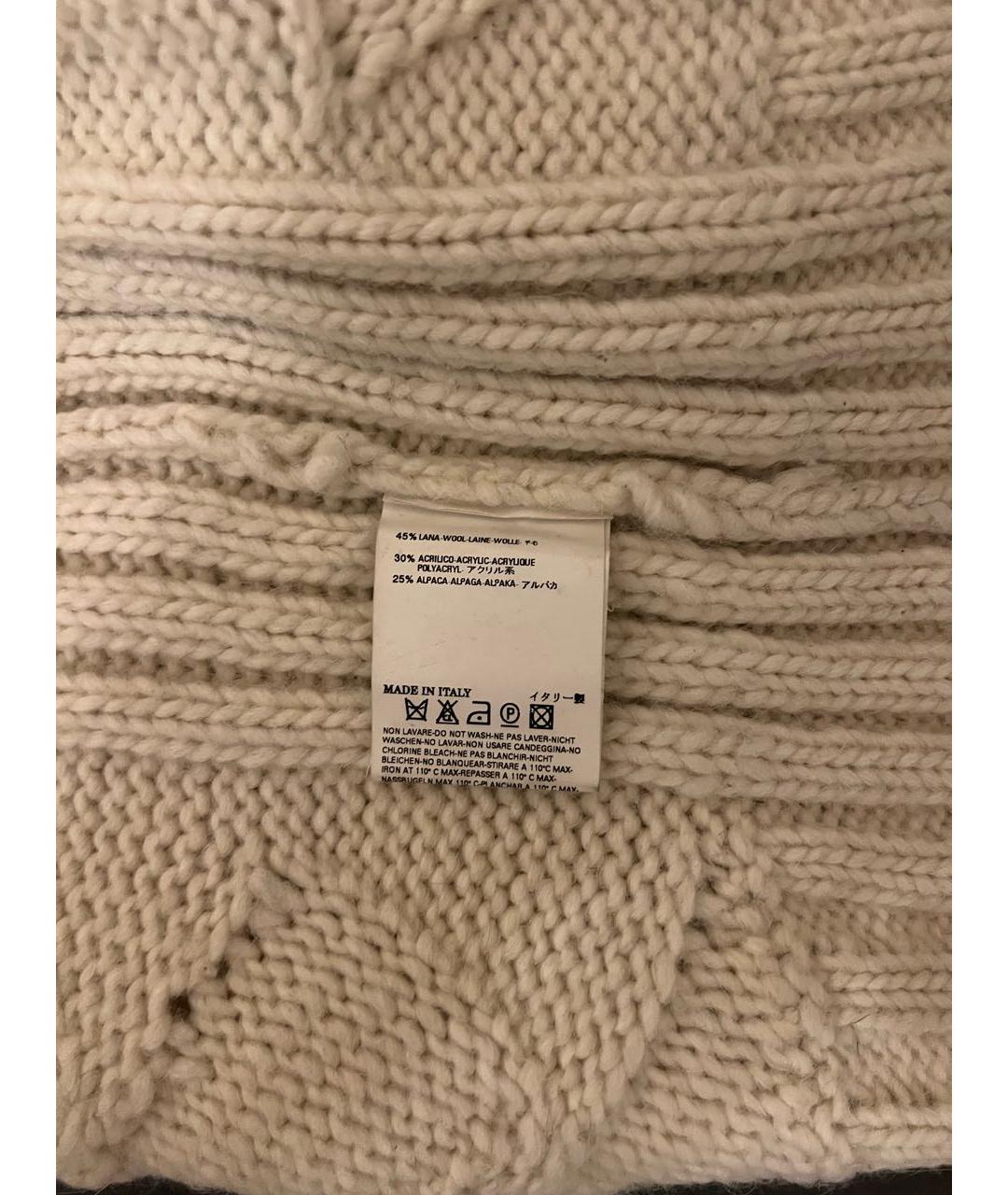 DSQUARED2 Бежевый шерстяной джемпер / свитер, фото 4