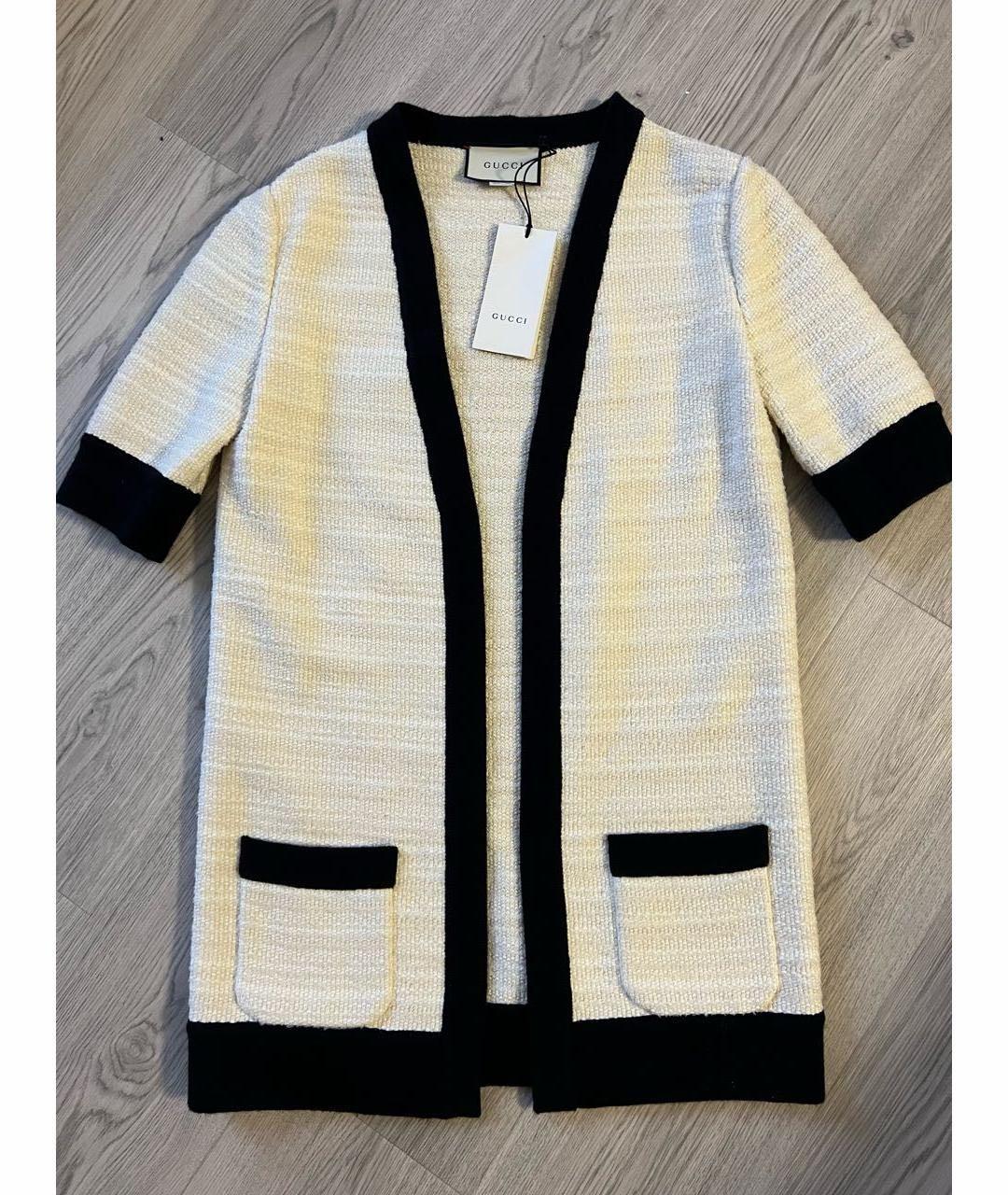 GUCCI Бежевый твидовый кардиган, фото 5