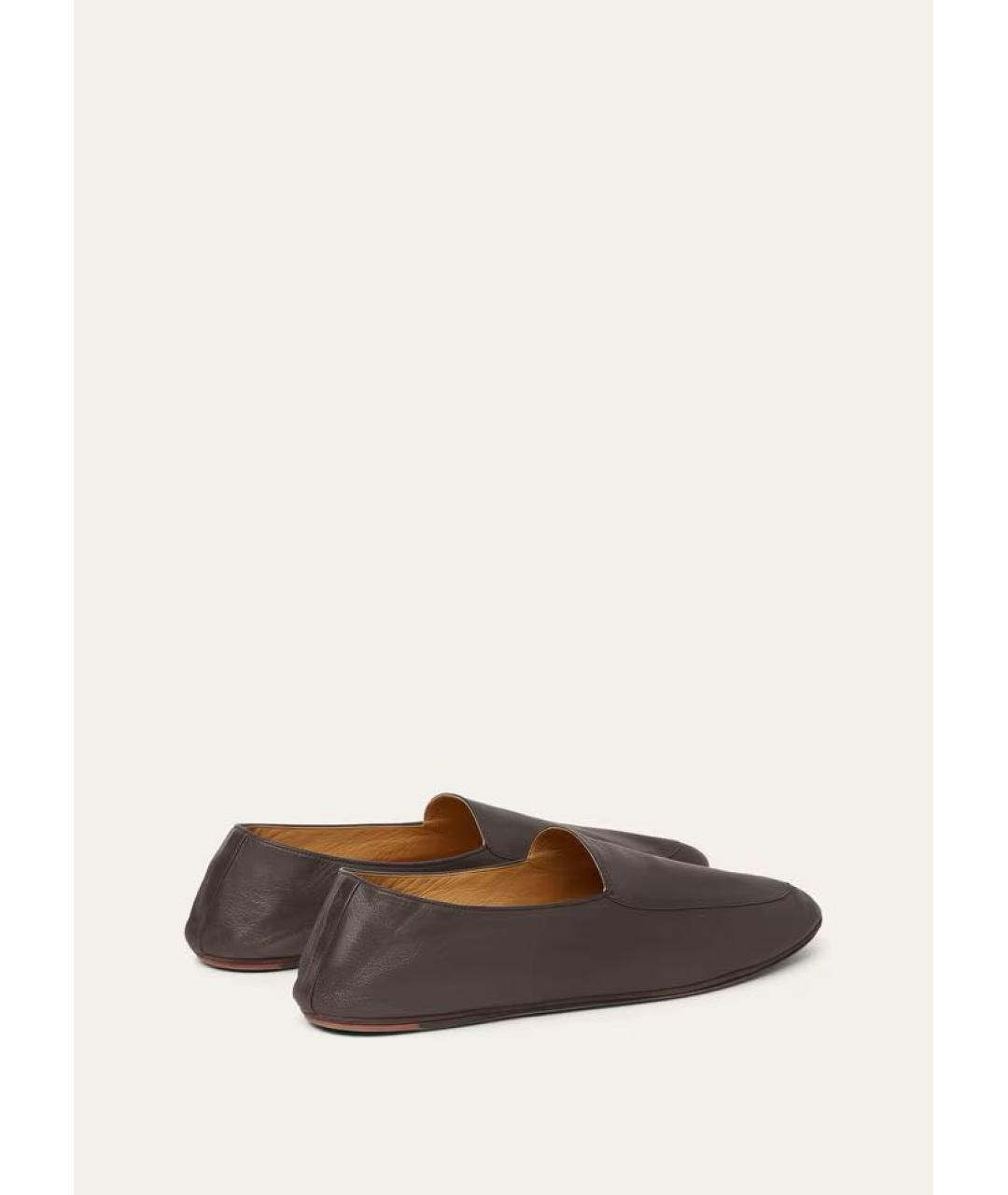 LORO PIANA Коричневые кожаные лоферы, фото 4