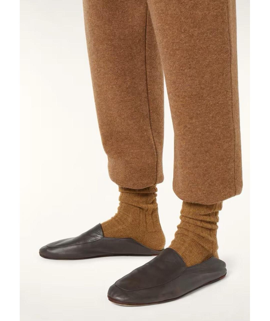 LORO PIANA Коричневые кожаные лоферы, фото 5