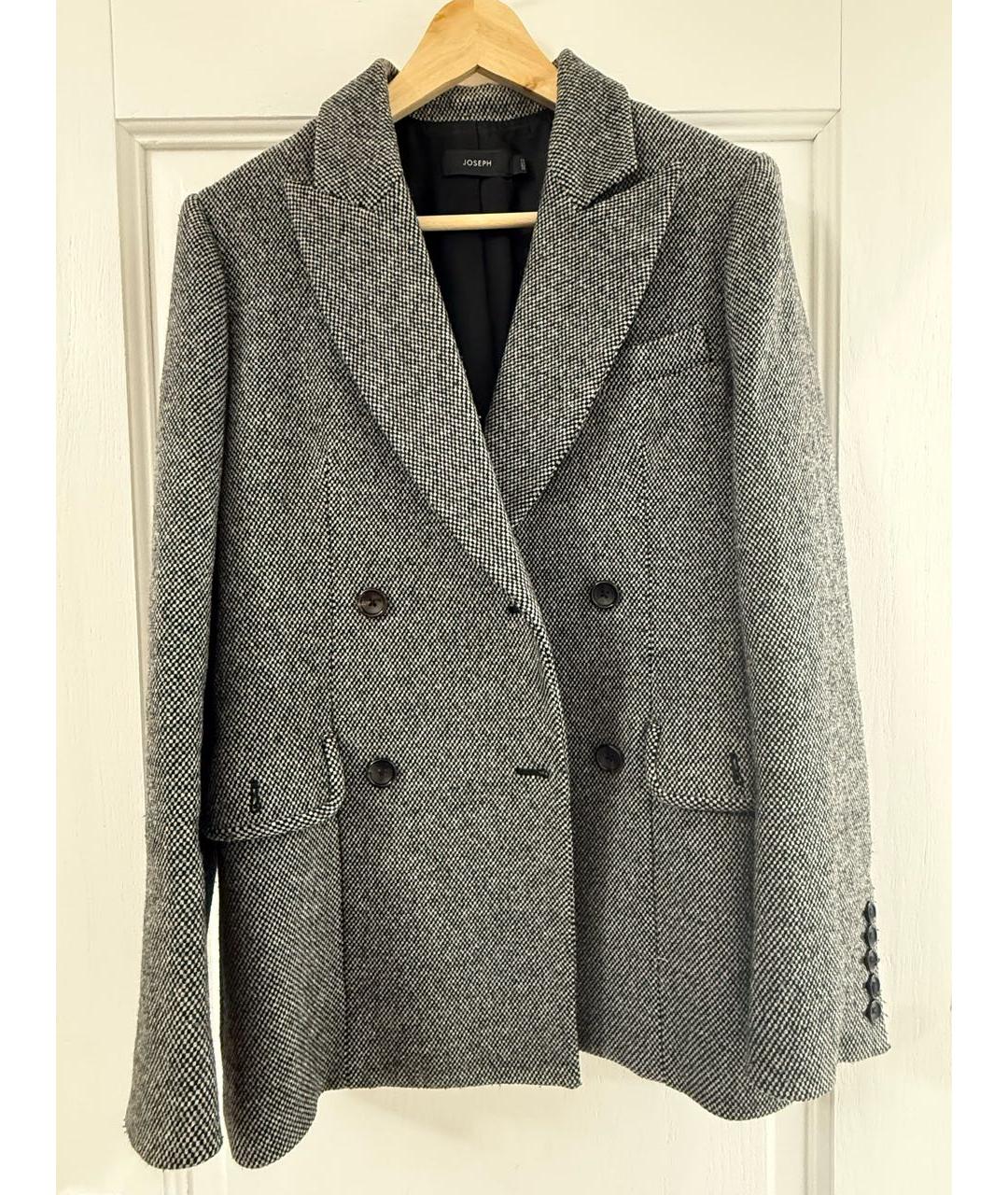 JOSEPH Антрацитовый шерстяной жакет/пиджак, фото 4