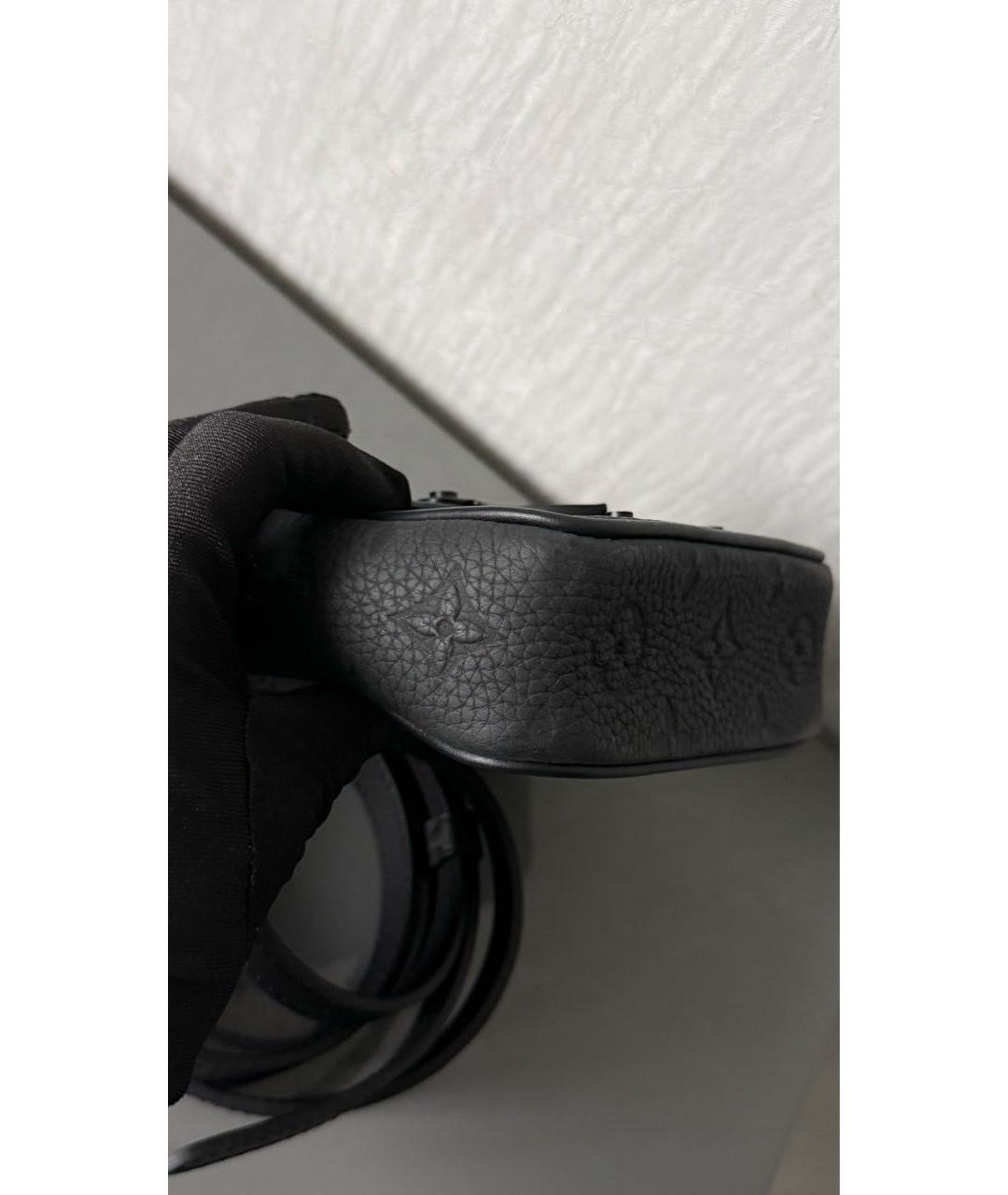 LOUIS VUITTON Черная кожаная сумка на плечо, фото 7