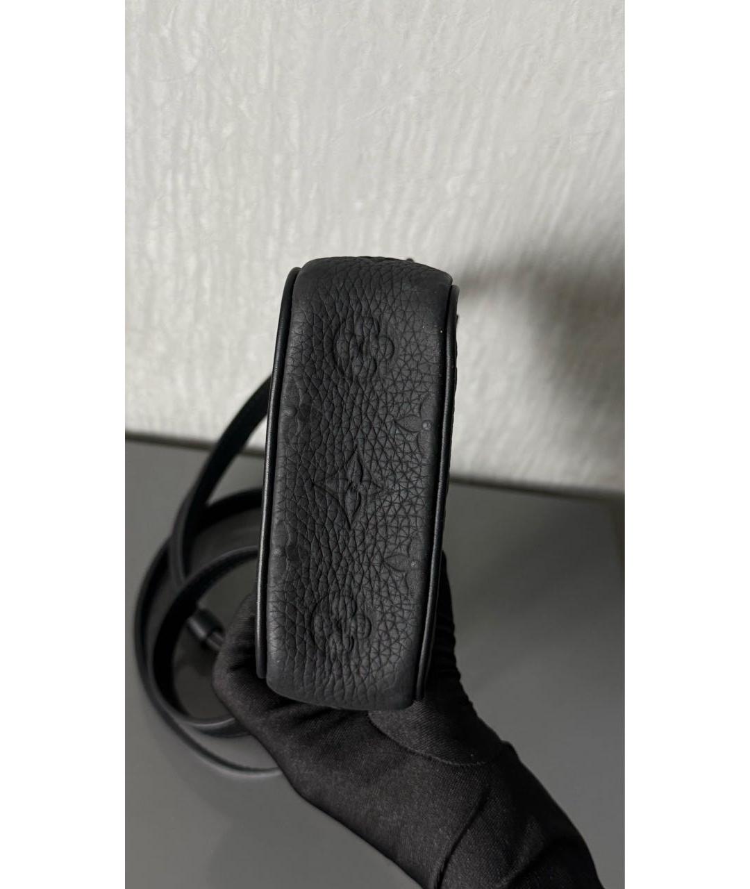 LOUIS VUITTON Черная кожаная сумка на плечо, фото 5