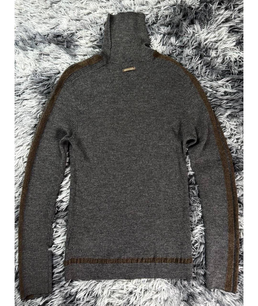 DOLCE&GABBANA Серая хлопковая водолазка, фото 3