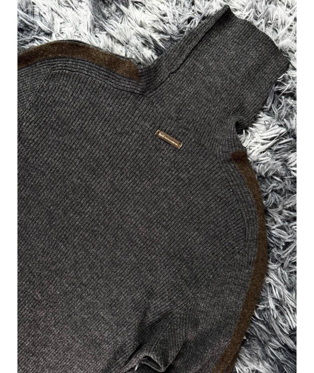 DOLCE&GABBANA Серая хлопковая водолазка, фото 2