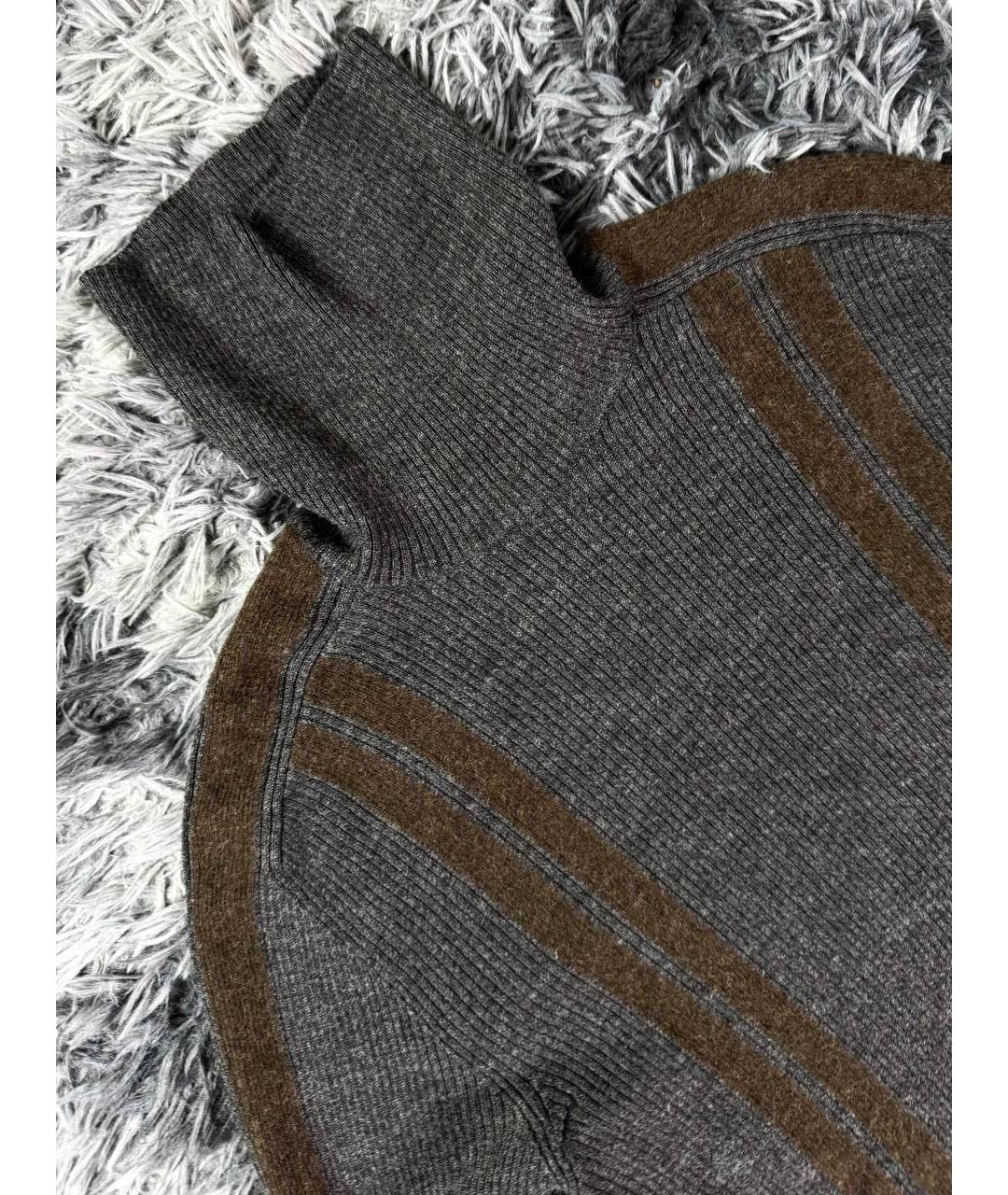 DOLCE&GABBANA Серая хлопковая водолазка, фото 4