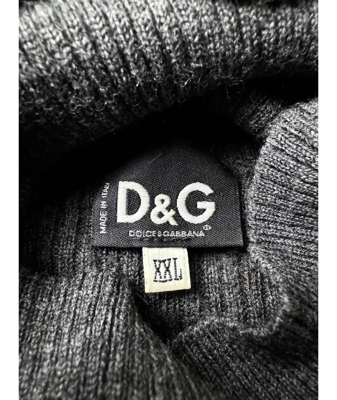 DOLCE&GABBANA Серая хлопковая водолазка, фото 6