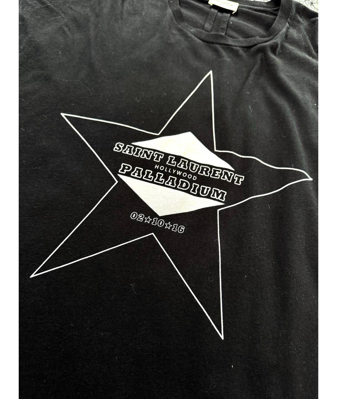 SAINT LAURENT Черная хлопковая майка, фото 7