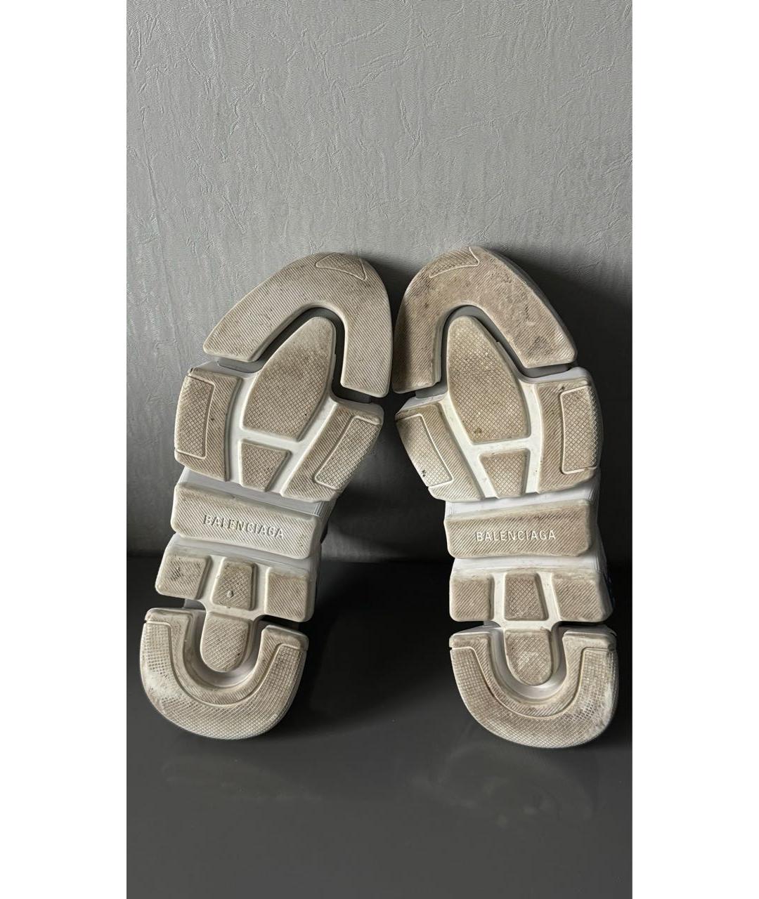 BALENCIAGA Серые текстильные высокие кроссовки / кеды, фото 6