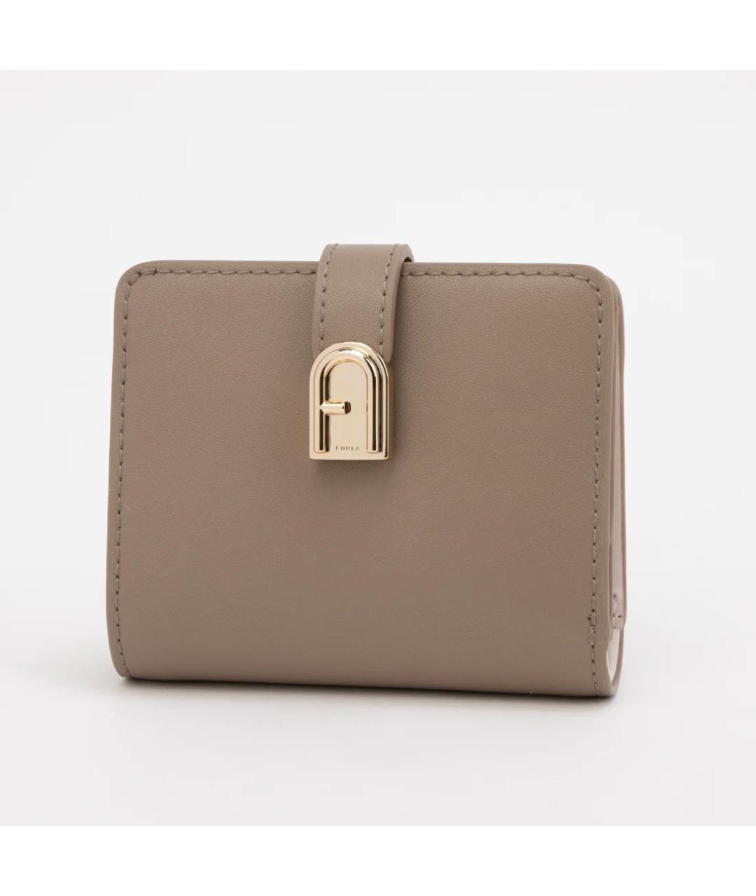 FURLA Бежевый кожаный кошелек, фото 9