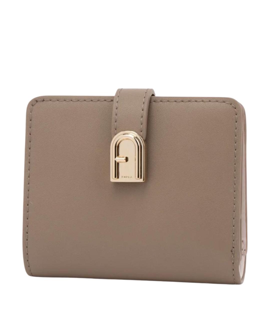 FURLA Бежевый кожаный кошелек, фото 1