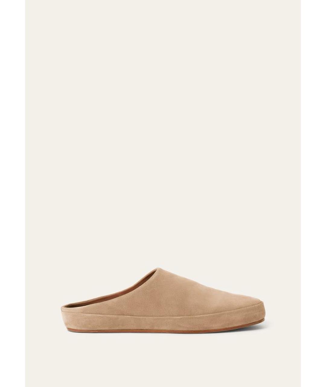 LORO PIANA Бежевые замшевые сандалии, фото 8