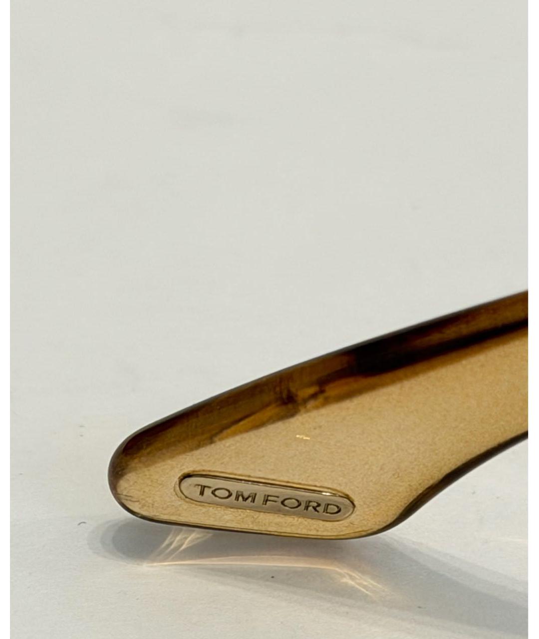 TOM FORD Коричневые пластиковые солнцезащитные очки, фото 4