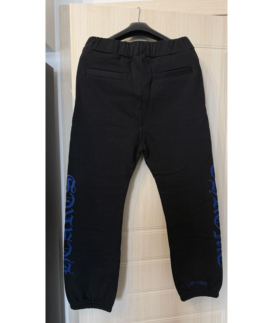 CHROME HEARTS Черные хлопковые повседневные брюки, фото 3