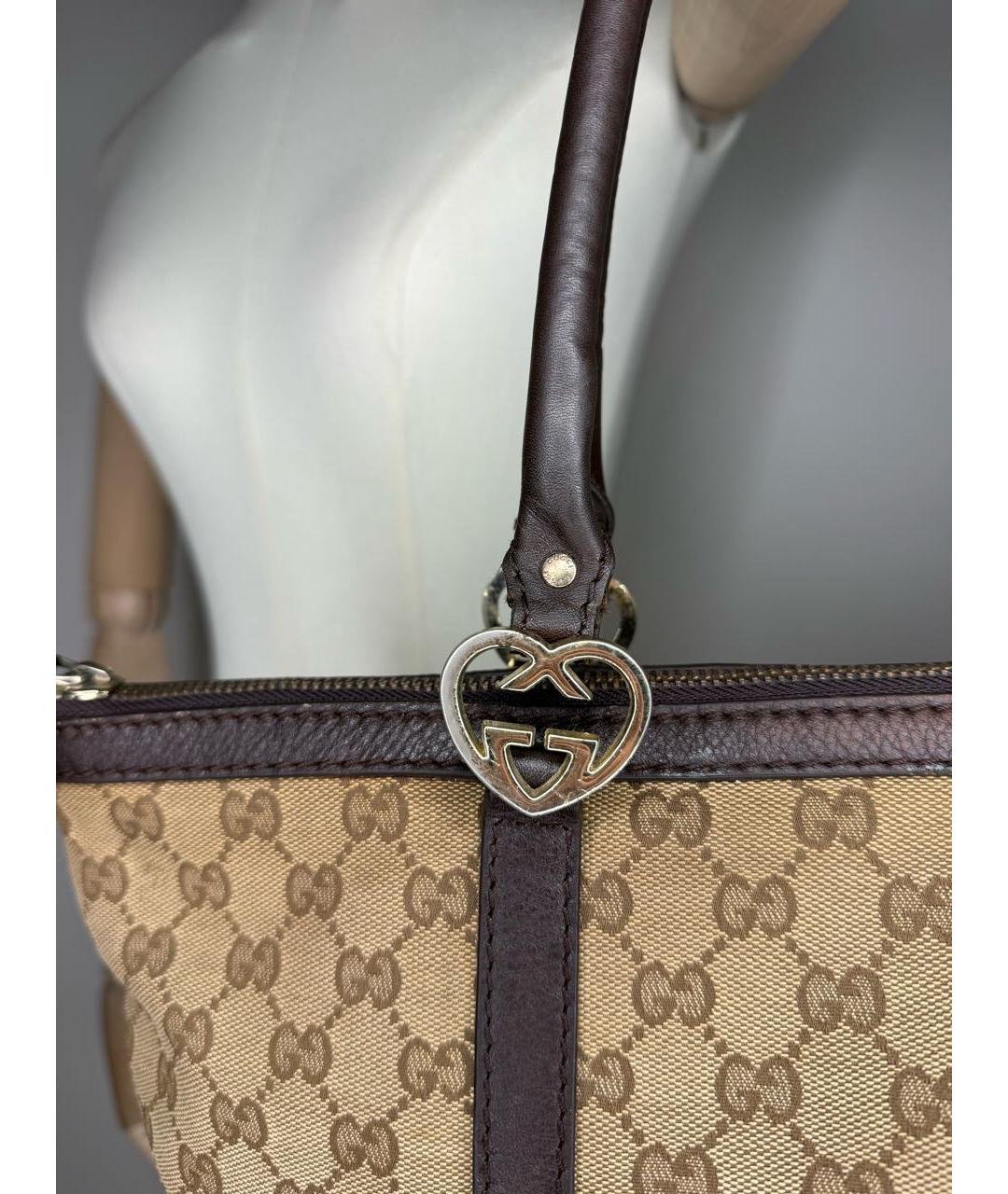 GUCCI Бежевая сумка тоут, фото 3