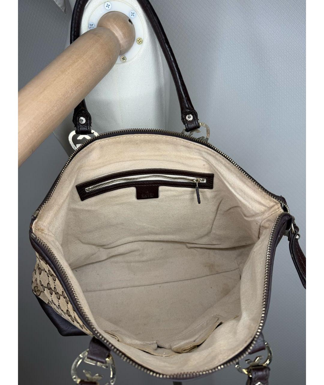 GUCCI Бежевая сумка тоут, фото 6