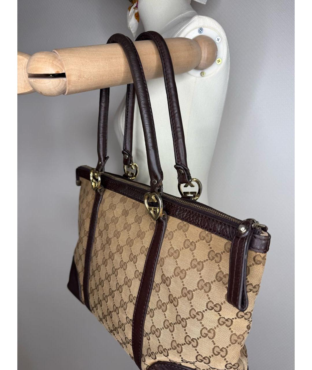 GUCCI Бежевая сумка тоут, фото 8