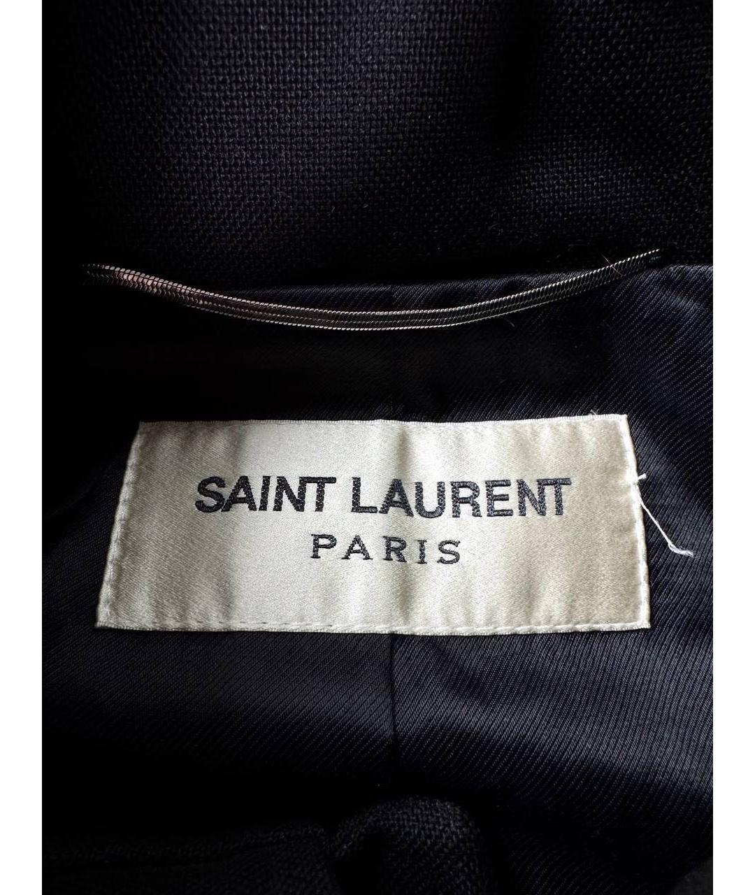SAINT LAURENT Черная хлопковая куртка, фото 5