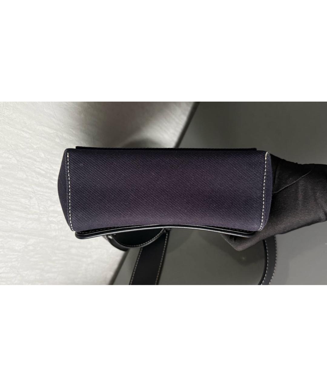 BURBERRY Темно-синяя деним сумка через плечо, фото 4