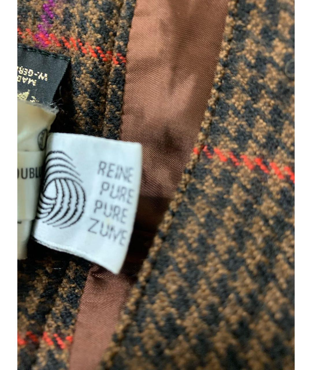 ESCADA Коричневая шерстяная юбка миди, фото 5