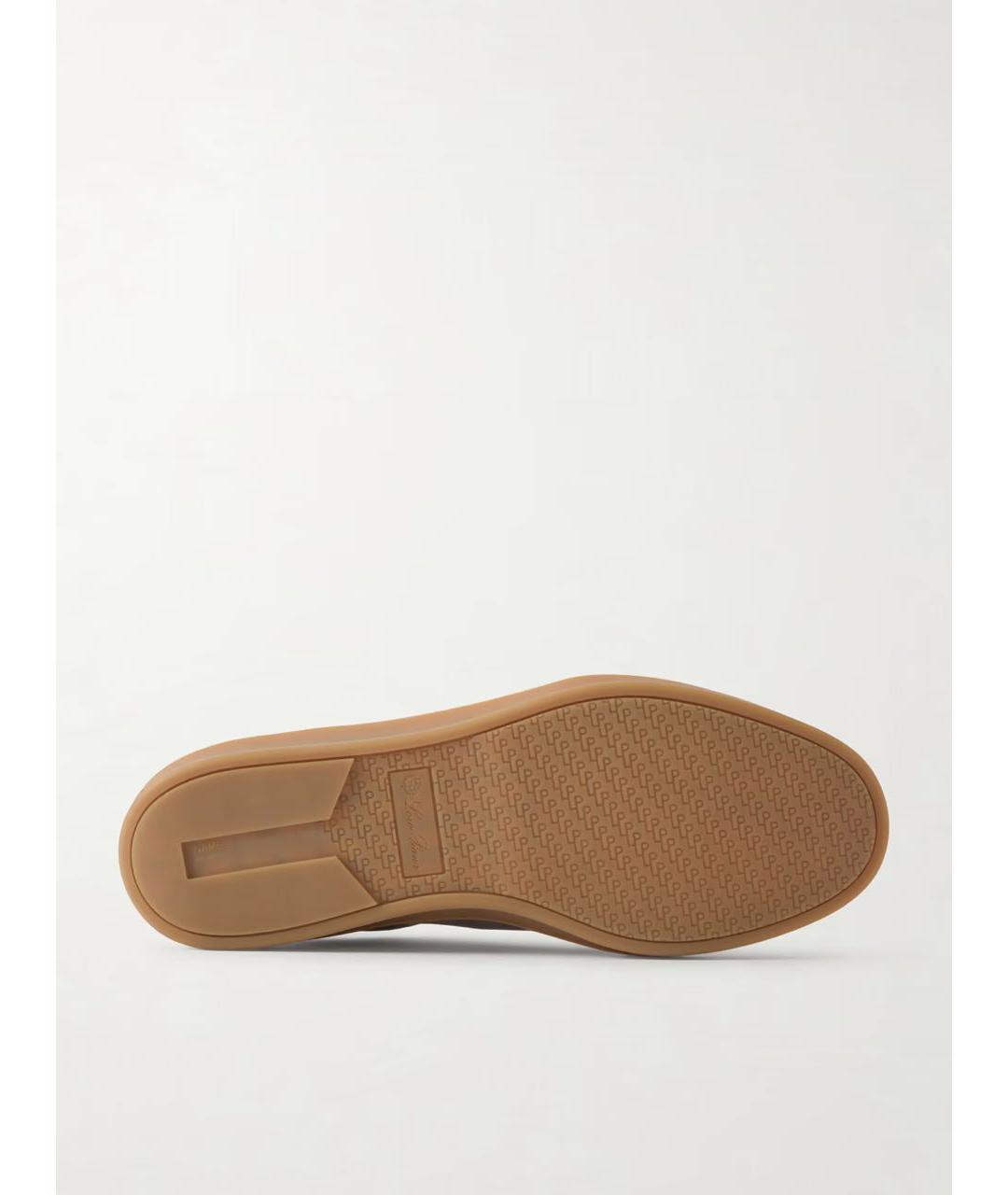 LORO PIANA Серые замшевые низкие кроссовки / кеды, фото 5