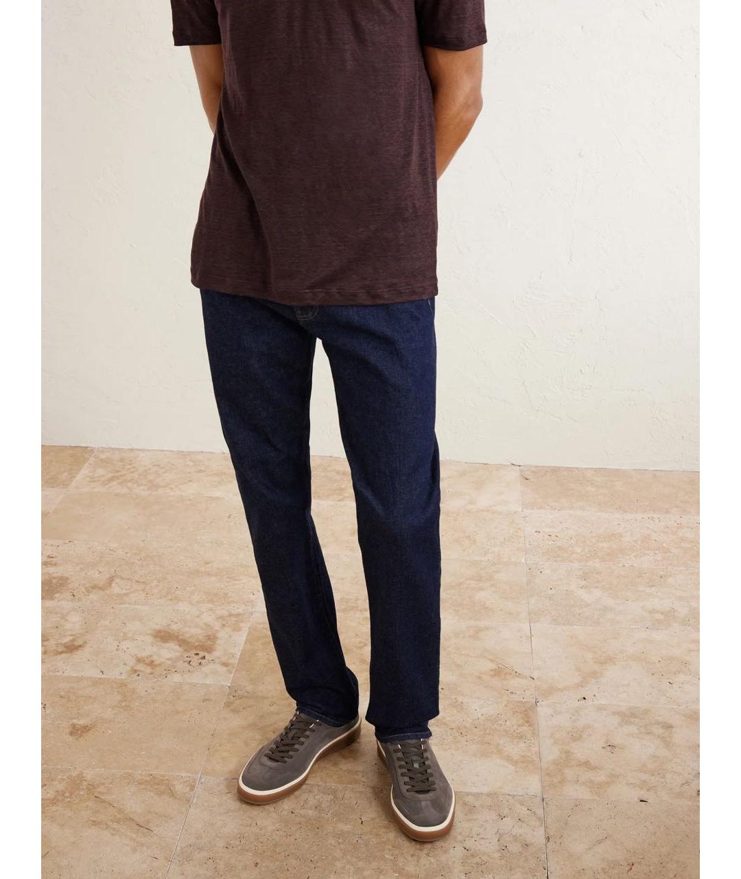 LORO PIANA Серые замшевые низкие кроссовки / кеды, фото 3