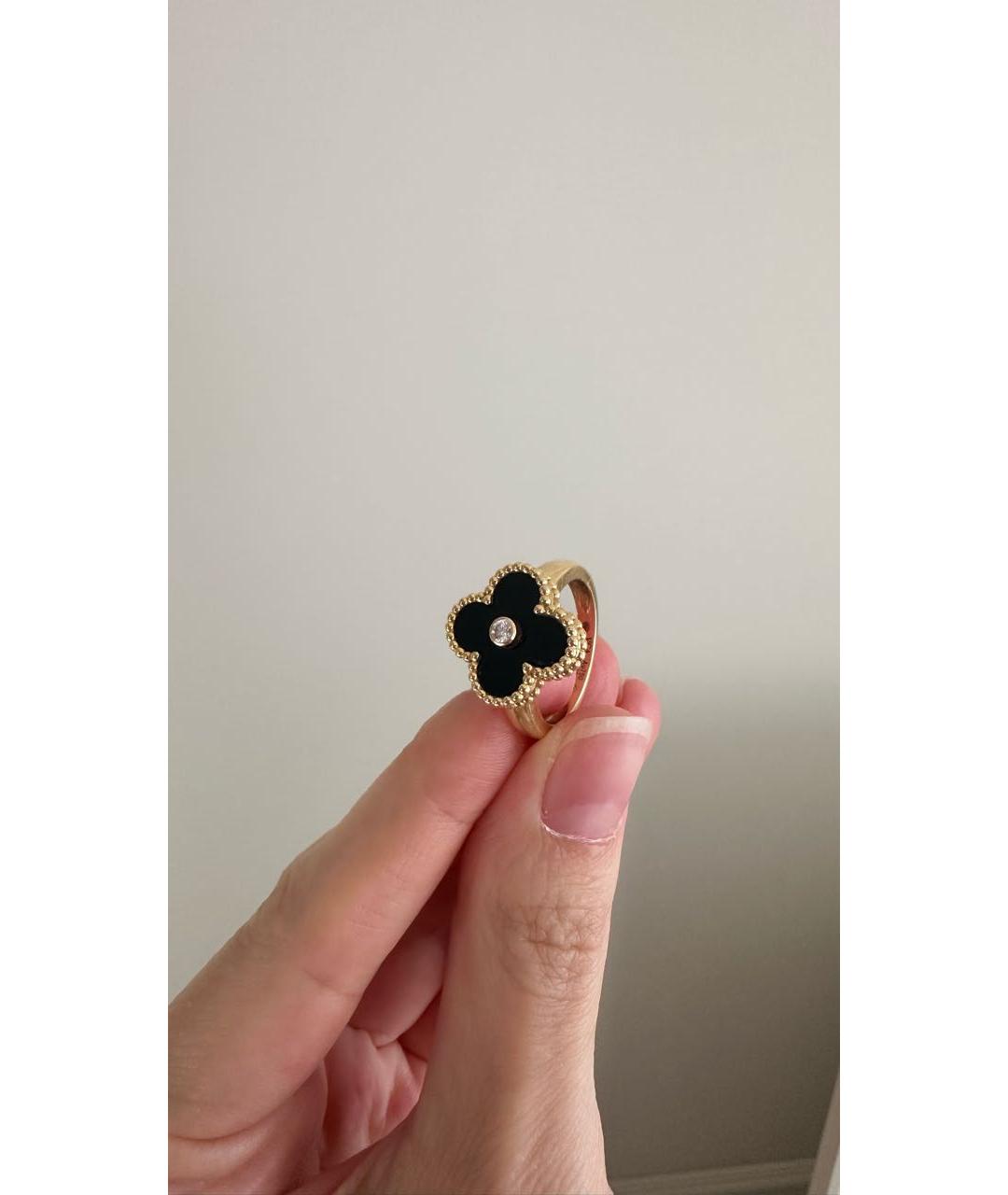 VAN CLEEF & ARPELS Черное кольцо из желтого золота, фото 3