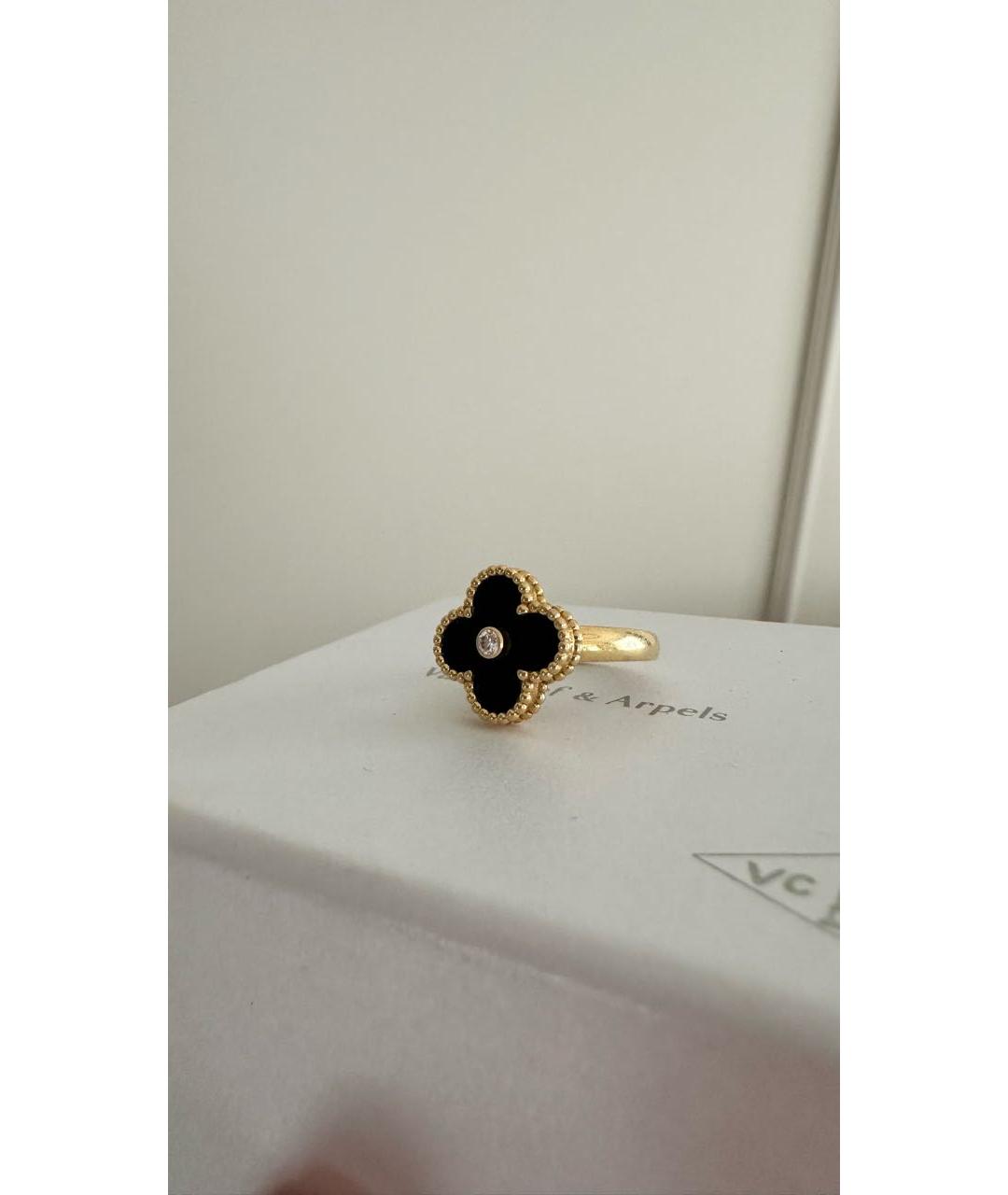 VAN CLEEF & ARPELS Черное кольцо из желтого золота, фото 5