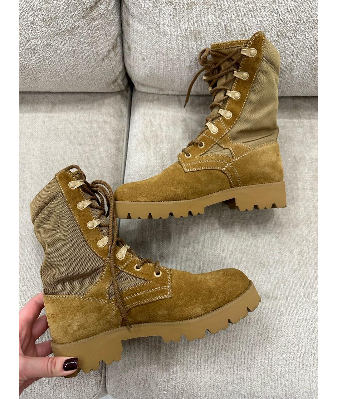 CELINE Горчичные ботинки, фото 4
