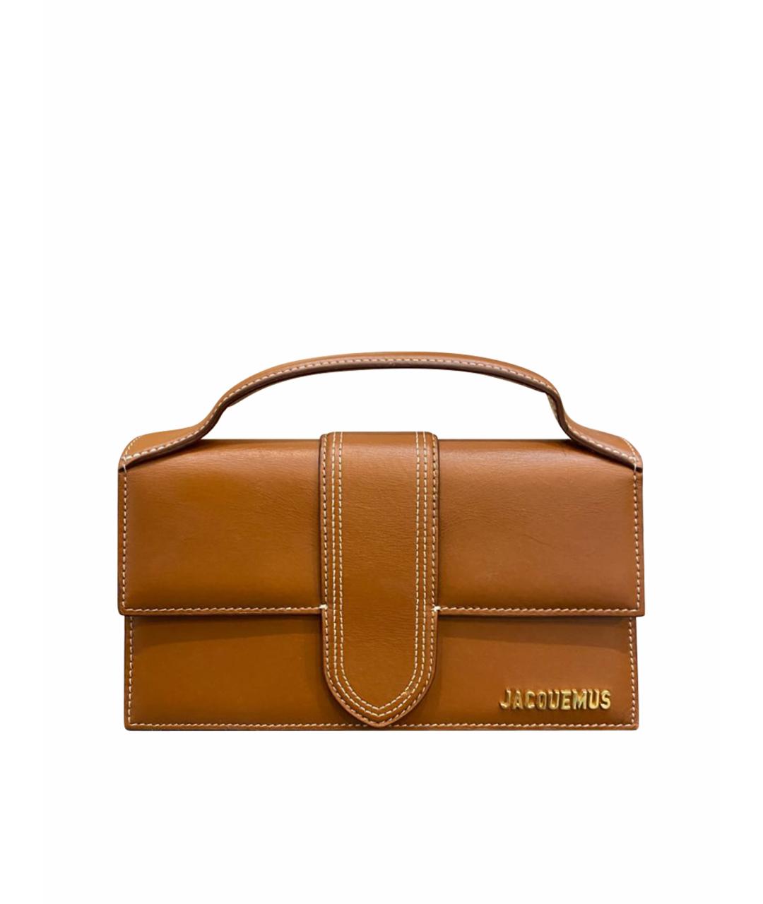 JACQUEMUS Коричневая кожаная сумка через плечо, фото 7