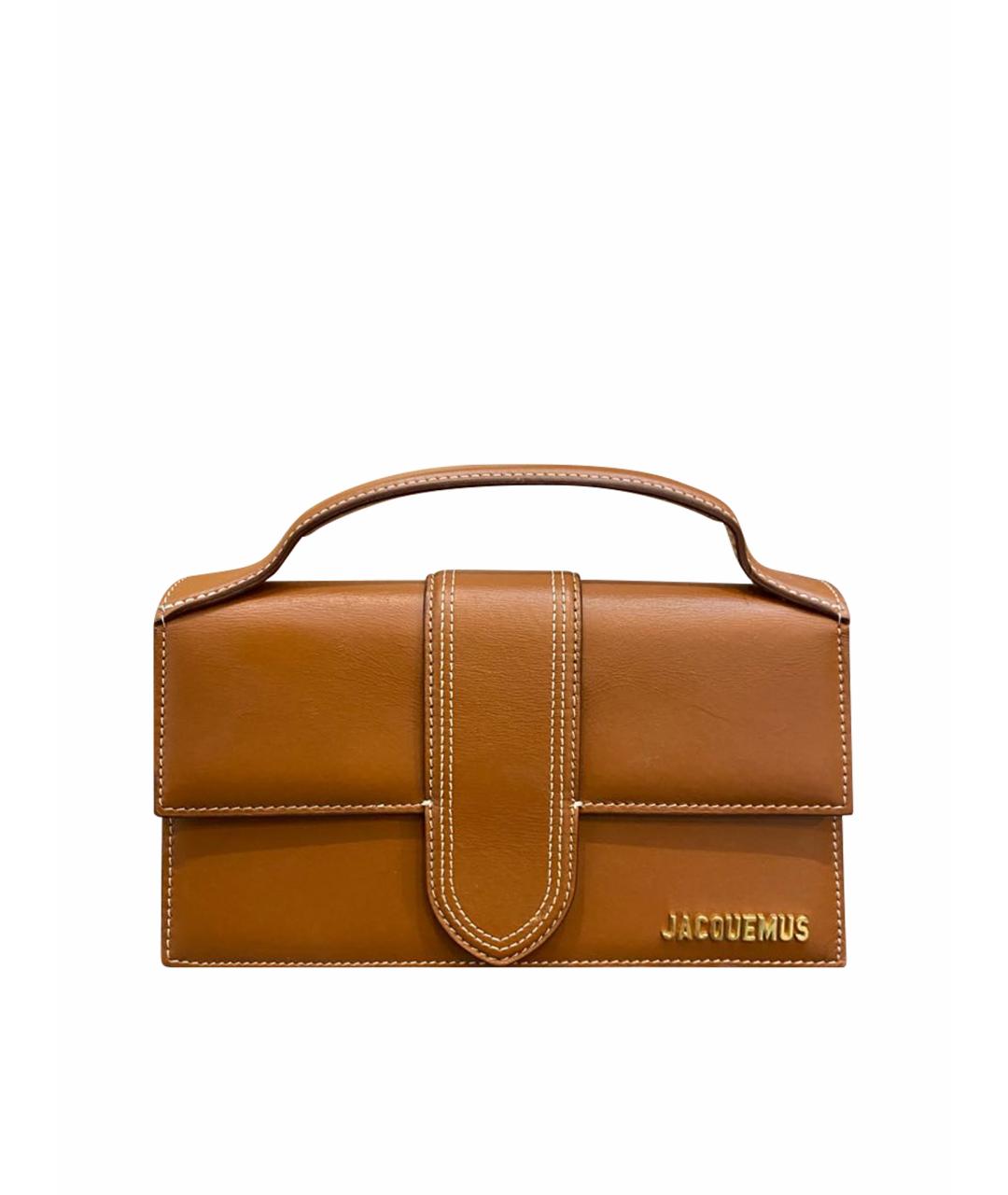JACQUEMUS Коричневая кожаная сумка через плечо, фото 1