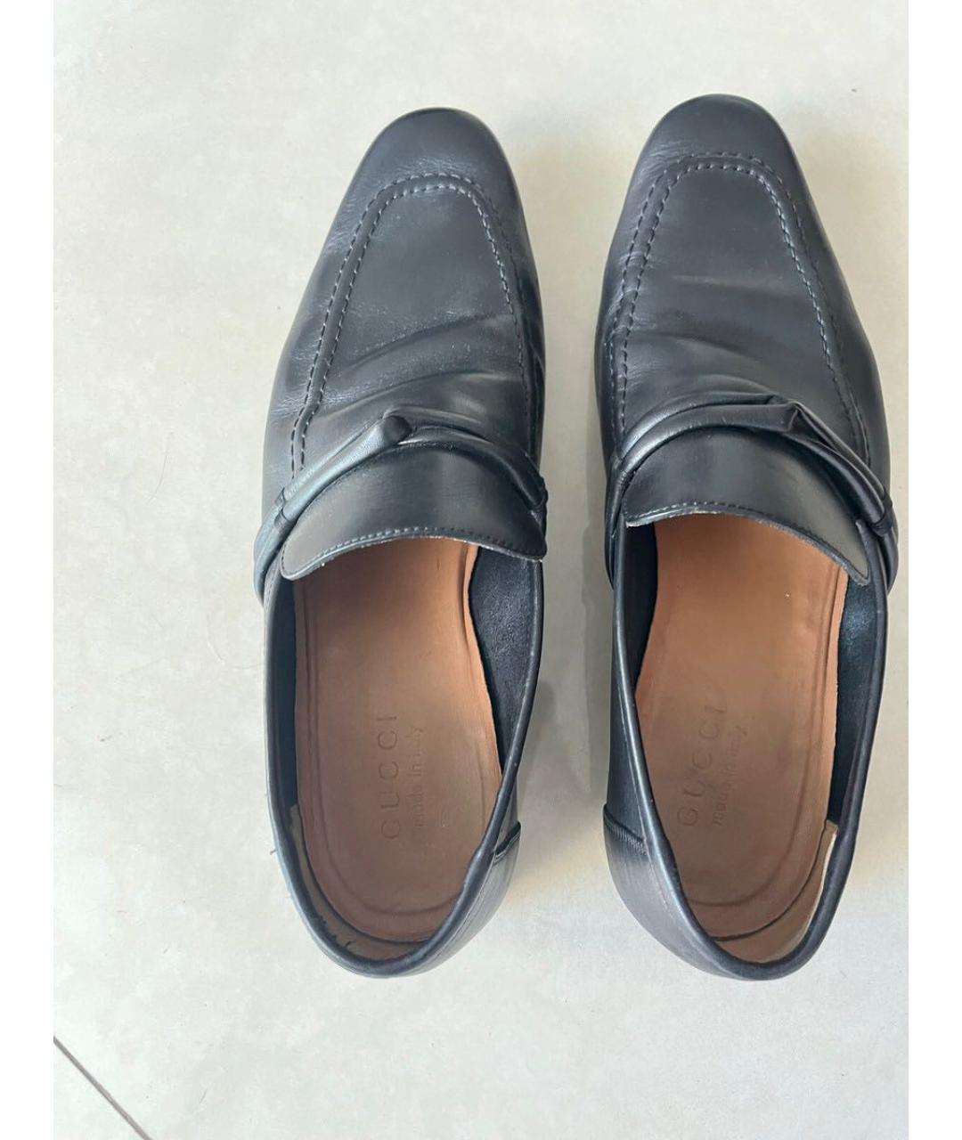 GUCCI Черные кожаные лоферы, фото 4