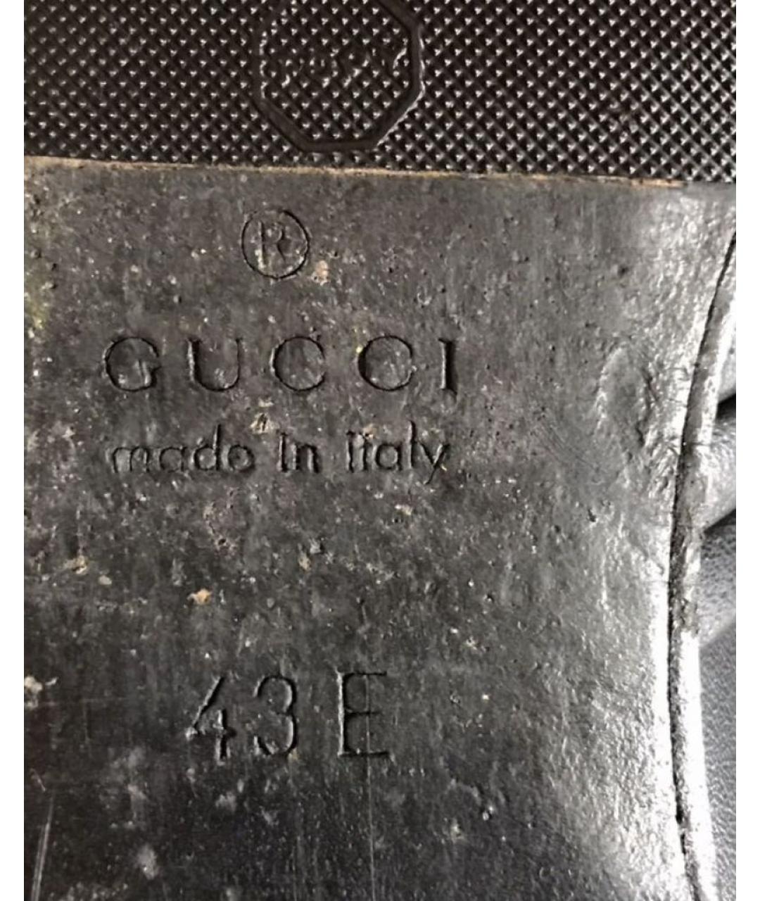 GUCCI Черные кожаные лоферы, фото 5