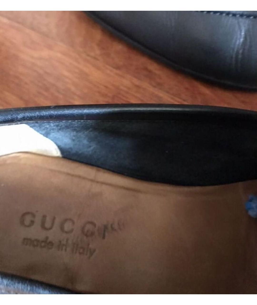 GUCCI Черные кожаные лоферы, фото 7