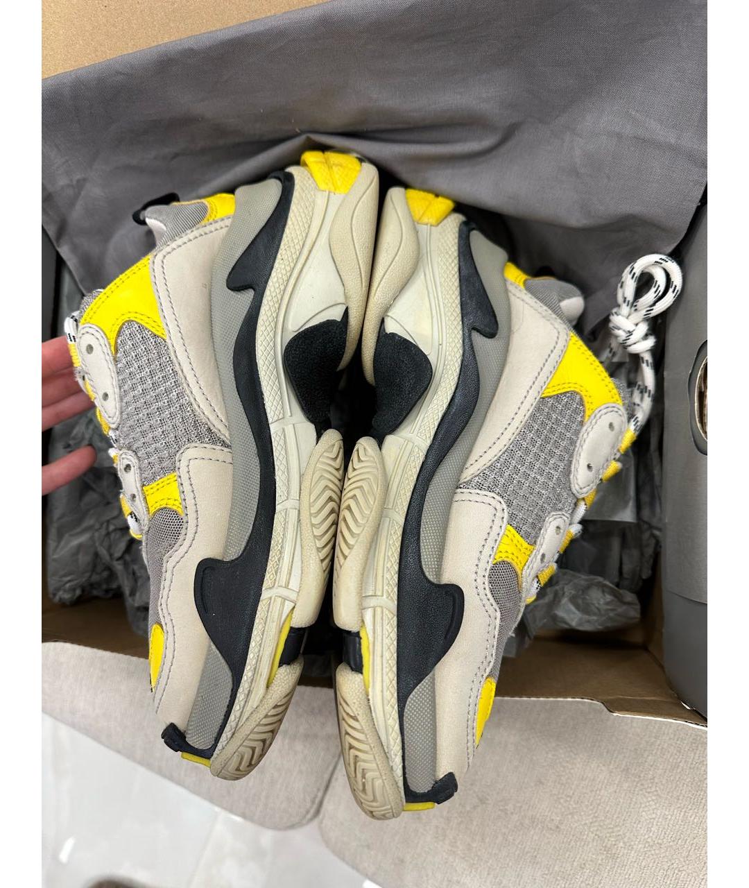 BALENCIAGA Желтые текстильные кроссовки, фото 3