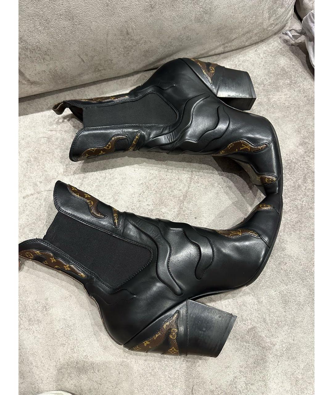 LOUIS VUITTON Коричневые кожаные полусапоги, фото 5