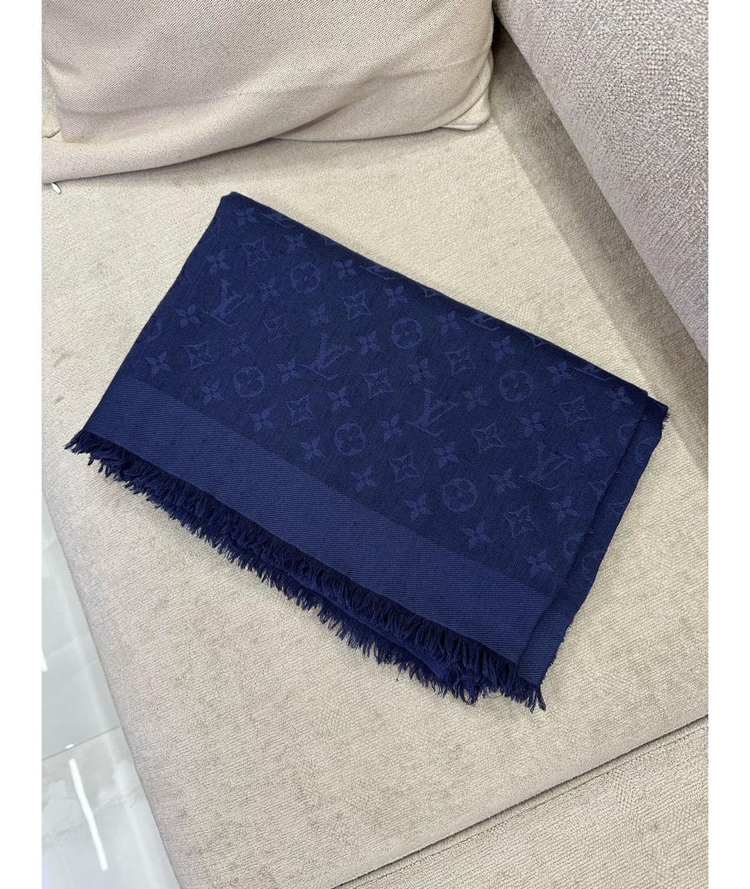 LOUIS VUITTON Фиолетовый шелковый платок, фото 7