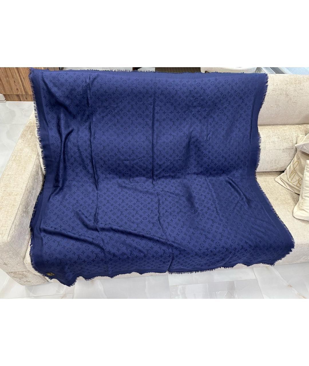 LOUIS VUITTON Фиолетовый шелковый платок, фото 2