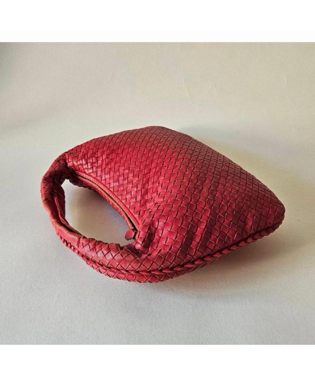 BOTTEGA VENETA Красная кожаная сумка с короткими ручками, фото 2