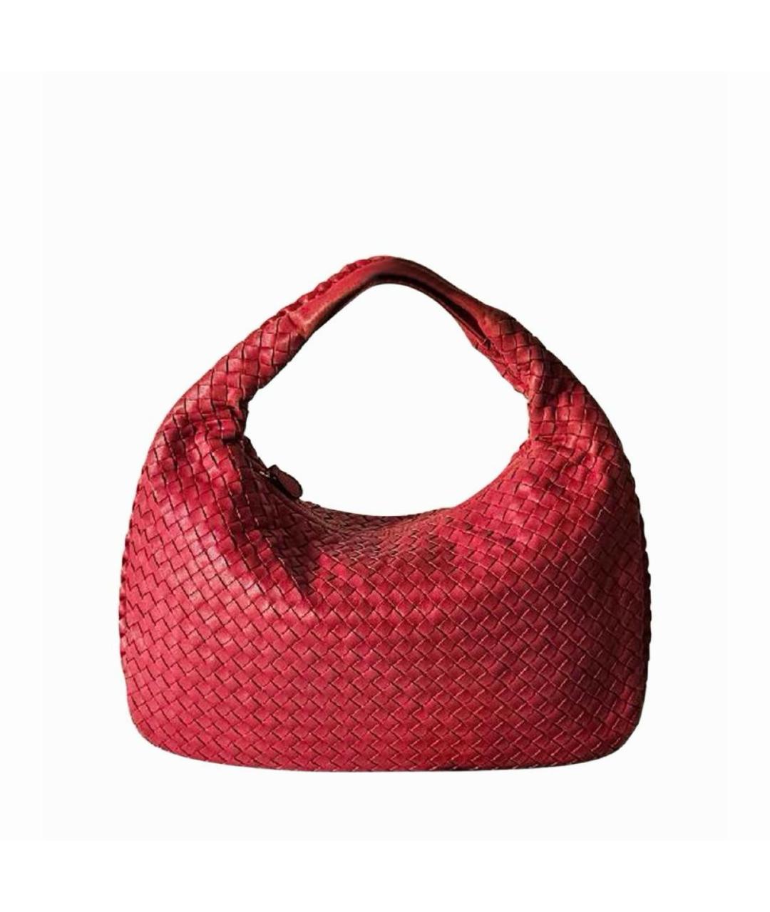BOTTEGA VENETA Красная кожаная сумка с короткими ручками, фото 9