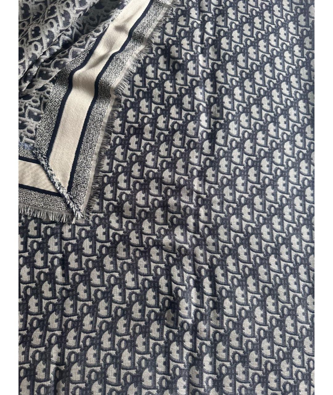 CHRISTIAN DIOR Мульти шерстяной шарф, фото 3