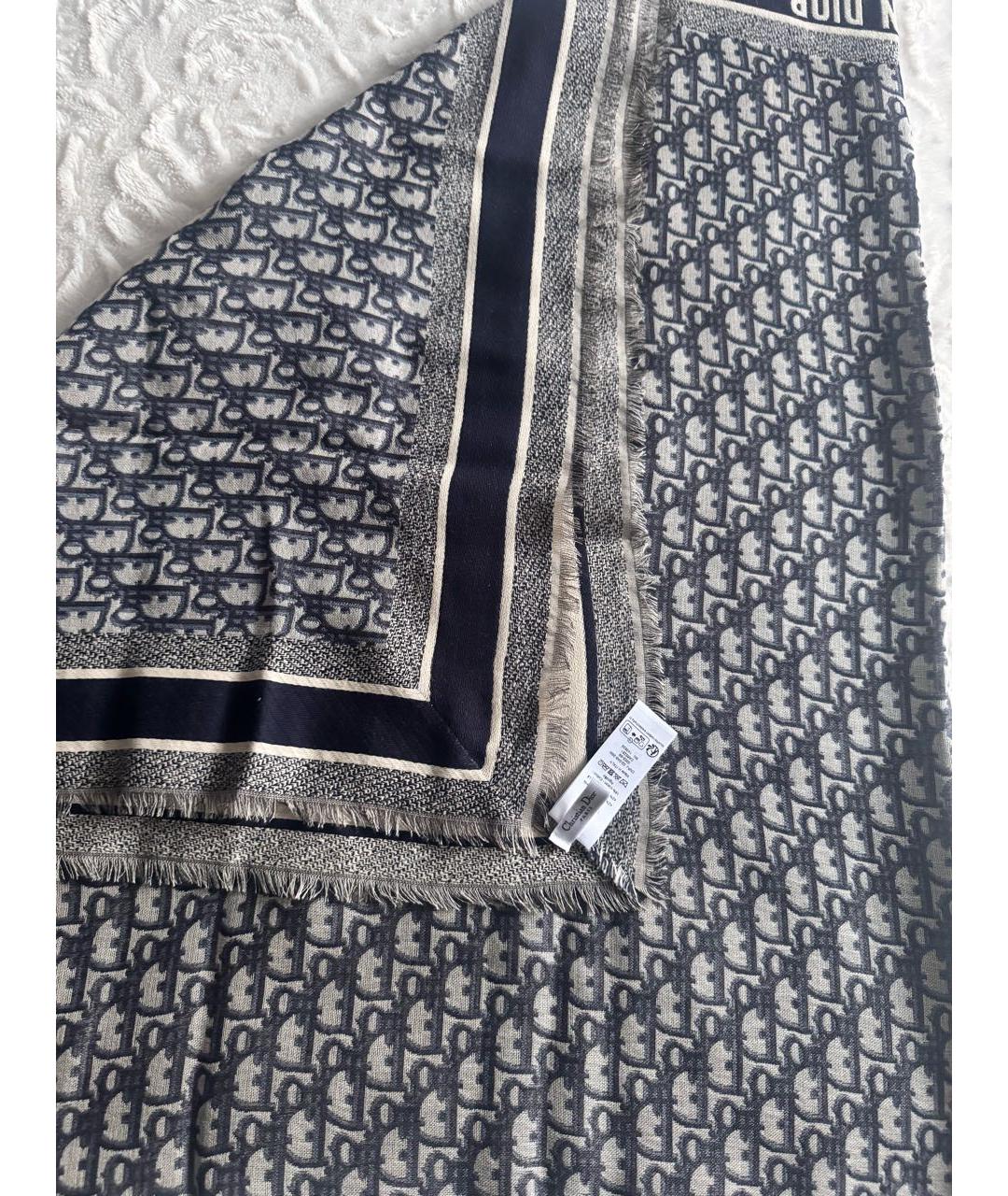 CHRISTIAN DIOR Мульти шерстяной шарф, фото 2