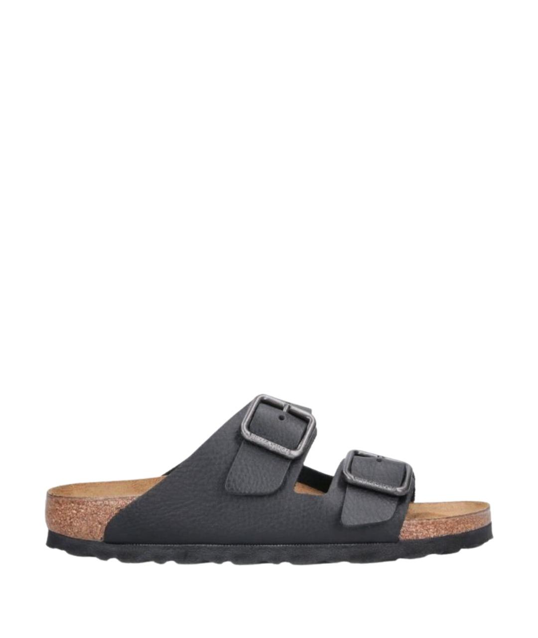 BIRKENSTOCK Черные кожаные сандалии, фото 1