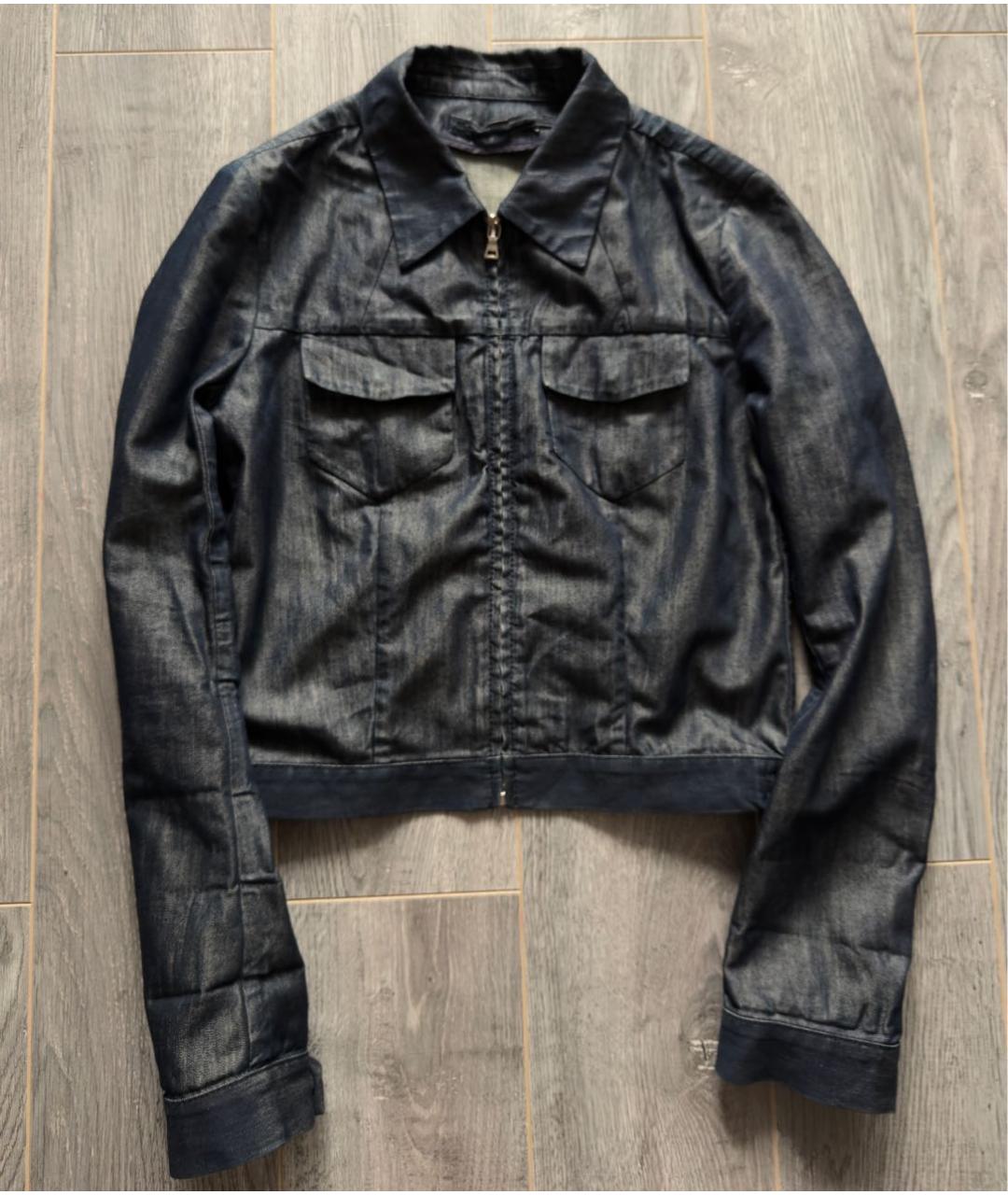 PRADA Темно-синяя деним куртка, фото 2