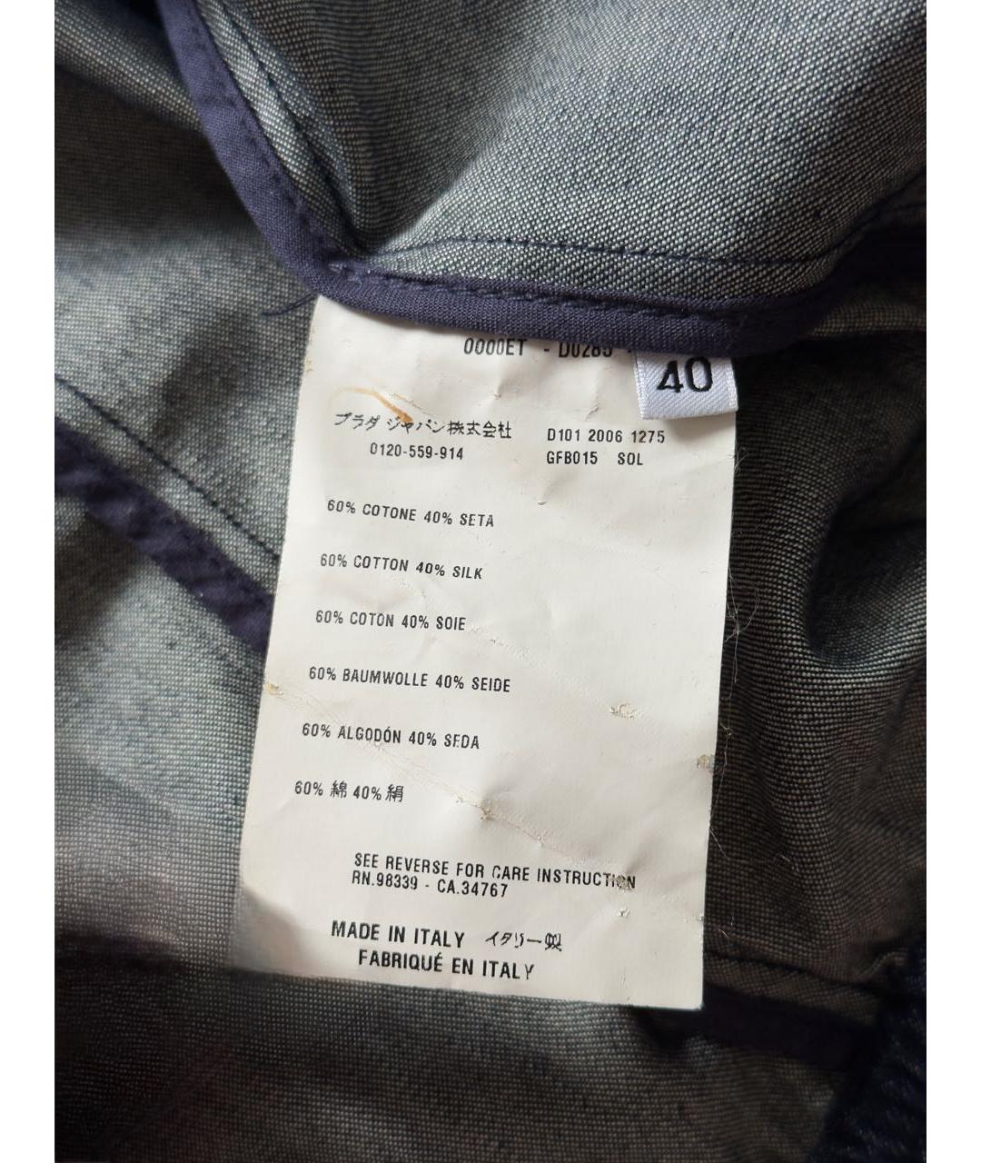 PRADA Темно-синяя деним куртка, фото 8