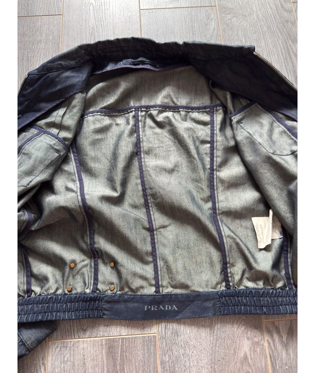 PRADA Темно-синяя деним куртка, фото 7