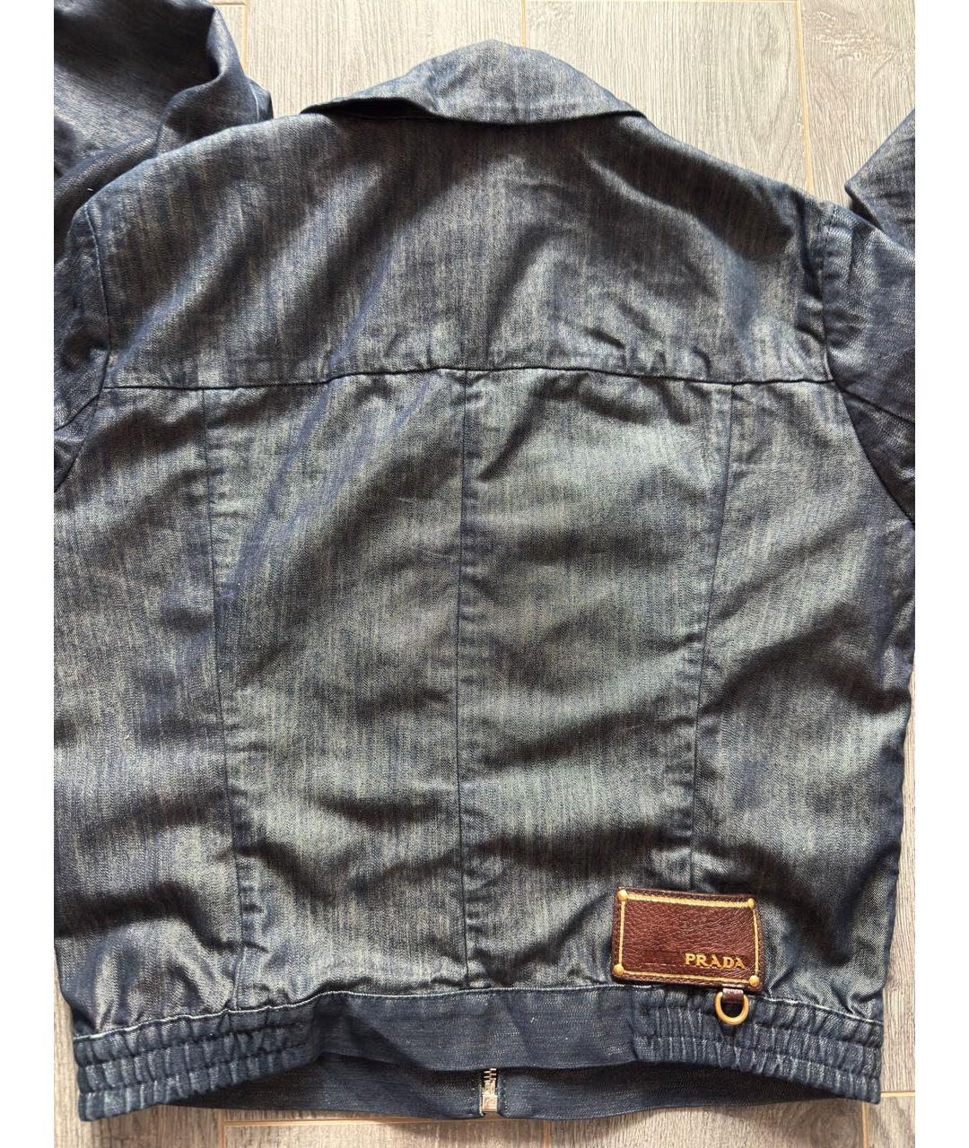 PRADA Темно-синяя деним куртка, фото 4